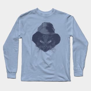 detective black cat Long Sleeve T-Shirt